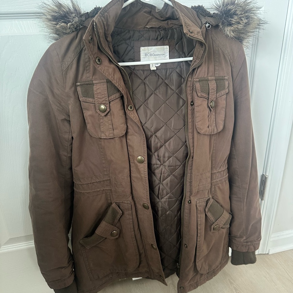Bcbgeneration Brown Quilted Jacket - image 1